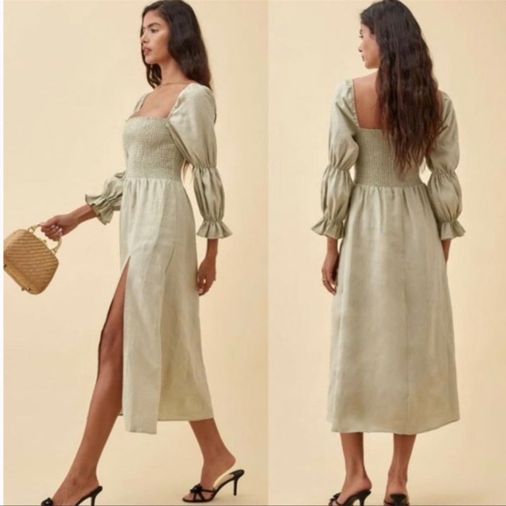 Reformation Hyland Linen Dress